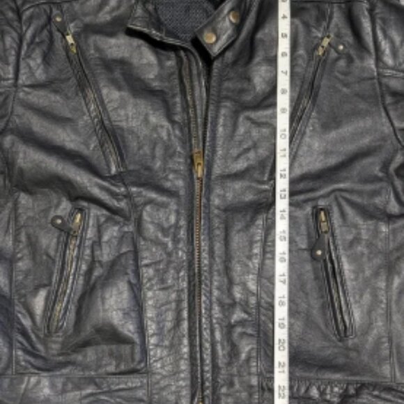 Vintage Black Leather Riding Jacket - Picture 6 of 10